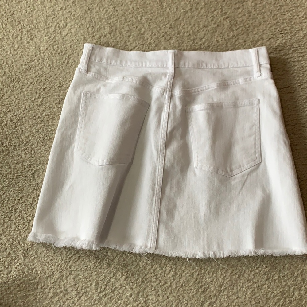 Gap White Denim Skirt